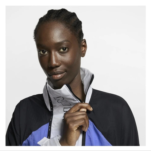 NIKE AIR size XS Moto Full-Zip Up Water Repel Running Jacket Sweater CJ1874-010 - Picture 4 of 16